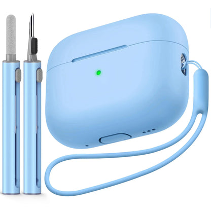 For Airpods Pro 3 Generation Cover (2025) Slim Silicone Case Full Protector Cover with Wrist Lanyard for Cute AirPods Pro 3 Case