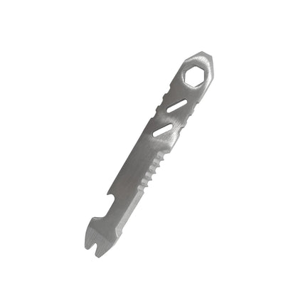 Mini stainless steel crowbar, multi-function Allen wrench, Bottle opener , portable outdoor camping Edc tool