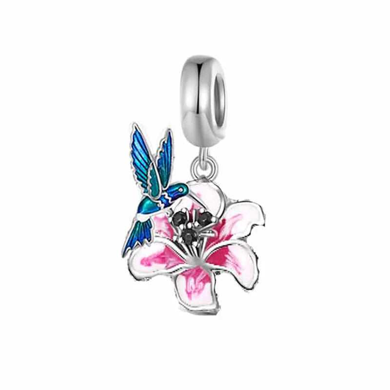 Fit Original Pan Charm Bracelet 925 Silver Rainbow Enamel Lorikeet Birrd Colorfull Parrot Bead For Making South Africa Berloque