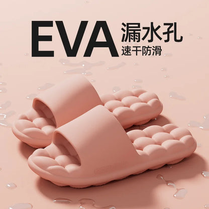 Home Slipper Woman Cloud Summer Leaking Men Flip Flops Sandals Beach Slides Casual House Shoes Flat Female Male Non Slip Eva