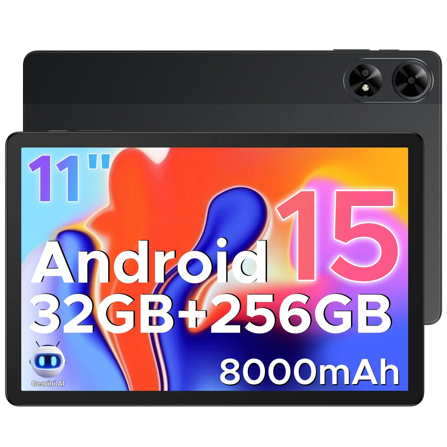 【Brand+】Doogee Tab G6+ 2 in 1 Tablet Pc Android 15 Gemini Ai Dual Speakers 8000Mah Battery 32Gb(8+24) Ram 256Gb Rom L1 4g Lte