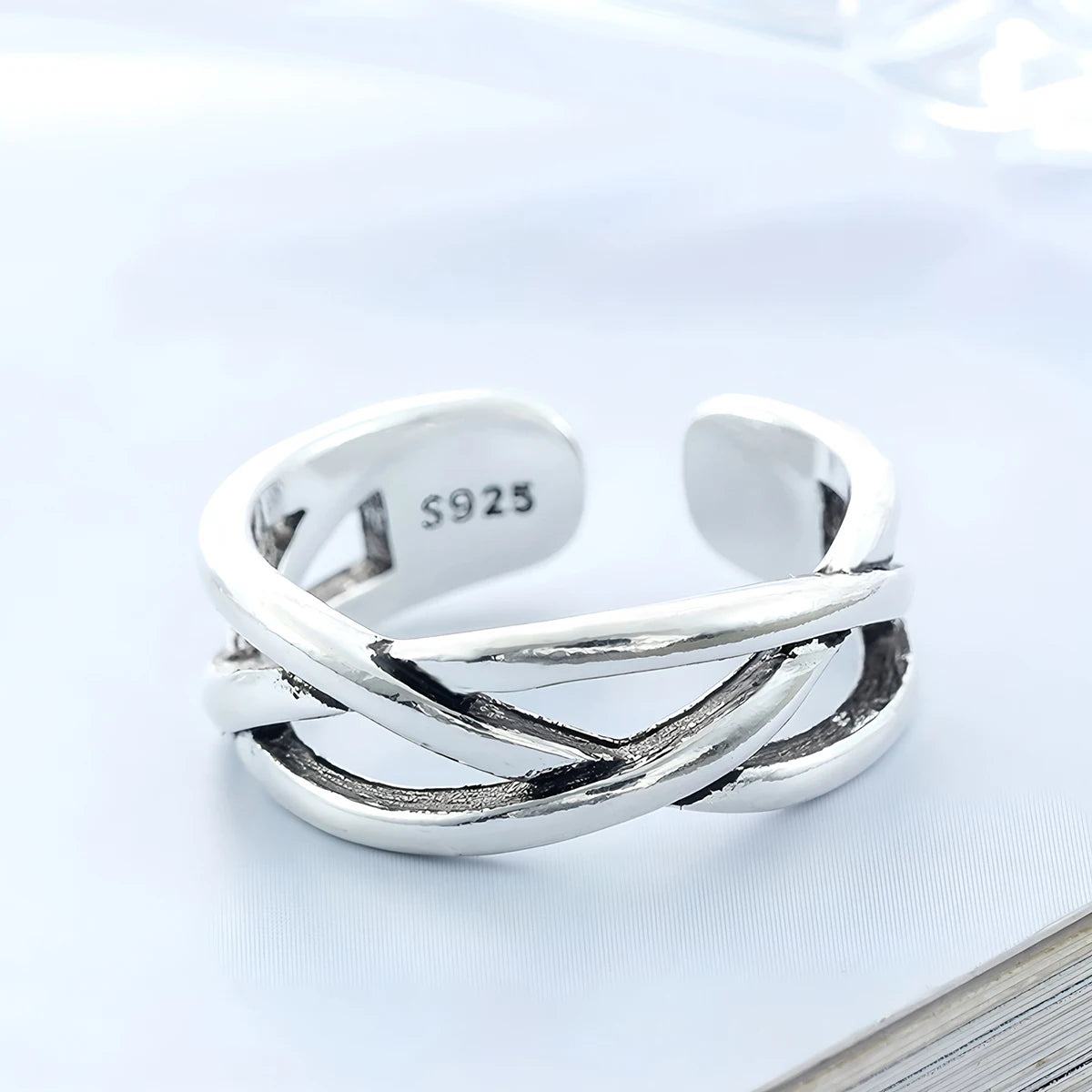 VENTFILLE 925 Sterling Silve Love Heart  Ring for Women Girl Gift Line Pearl Korean Sweet  Jewelry Birthday Gift Dropshipping