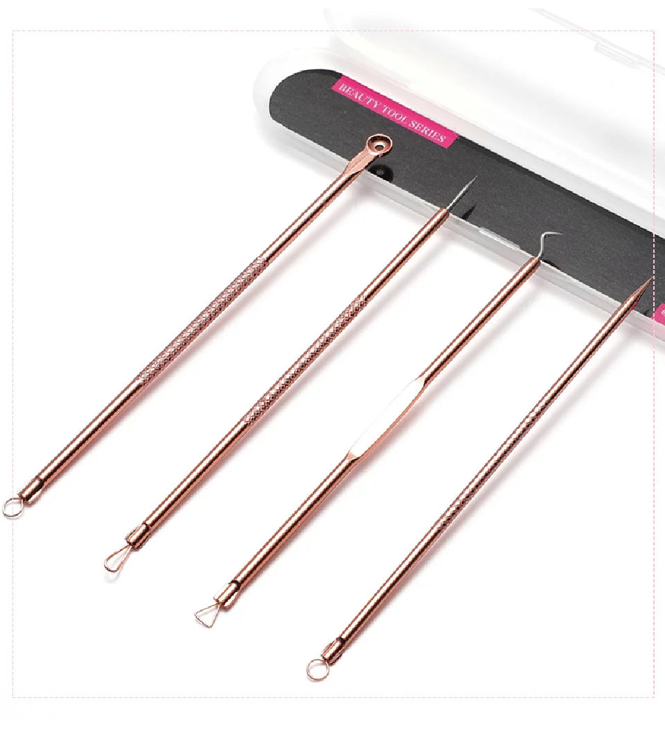 Acne Blackhead Remover Needle Tools Set  Blackhead Tweezer Pimple Extractor Stainless Steel Blackspot Removal Skin Care Tool