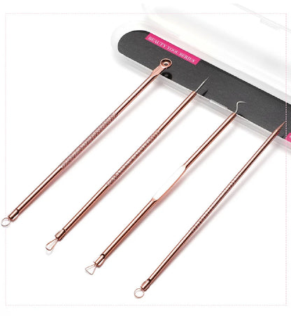 Acne Blackhead Remover Needle Tools Set  Blackhead Tweezer Pimple Extractor Stainless Steel Blackspot Removal Skin Care Tool