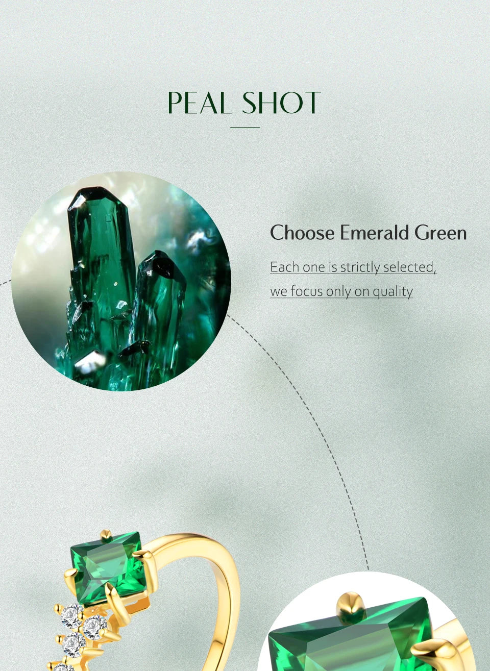 ATTAGEMS 925 Sterling Silver 18K Gold Plated Emerald Engagement Ring Wedding Bands Fine Jewelry Wholesale Drop Shipping