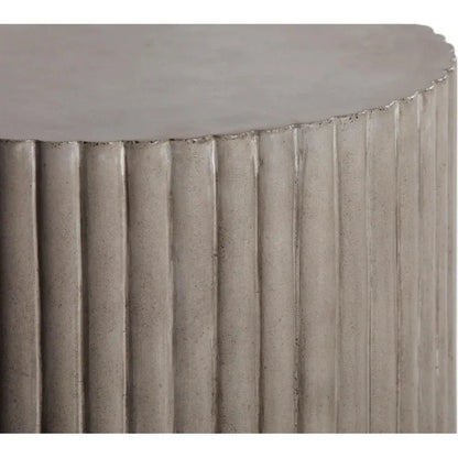 Scallop Accent Table Tall - Grey Outdoor End Table