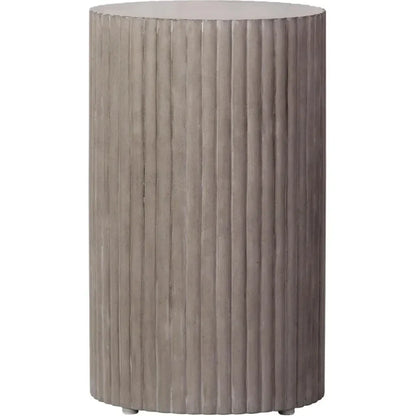 Scallop Accent Table Tall - Grey Outdoor End Table