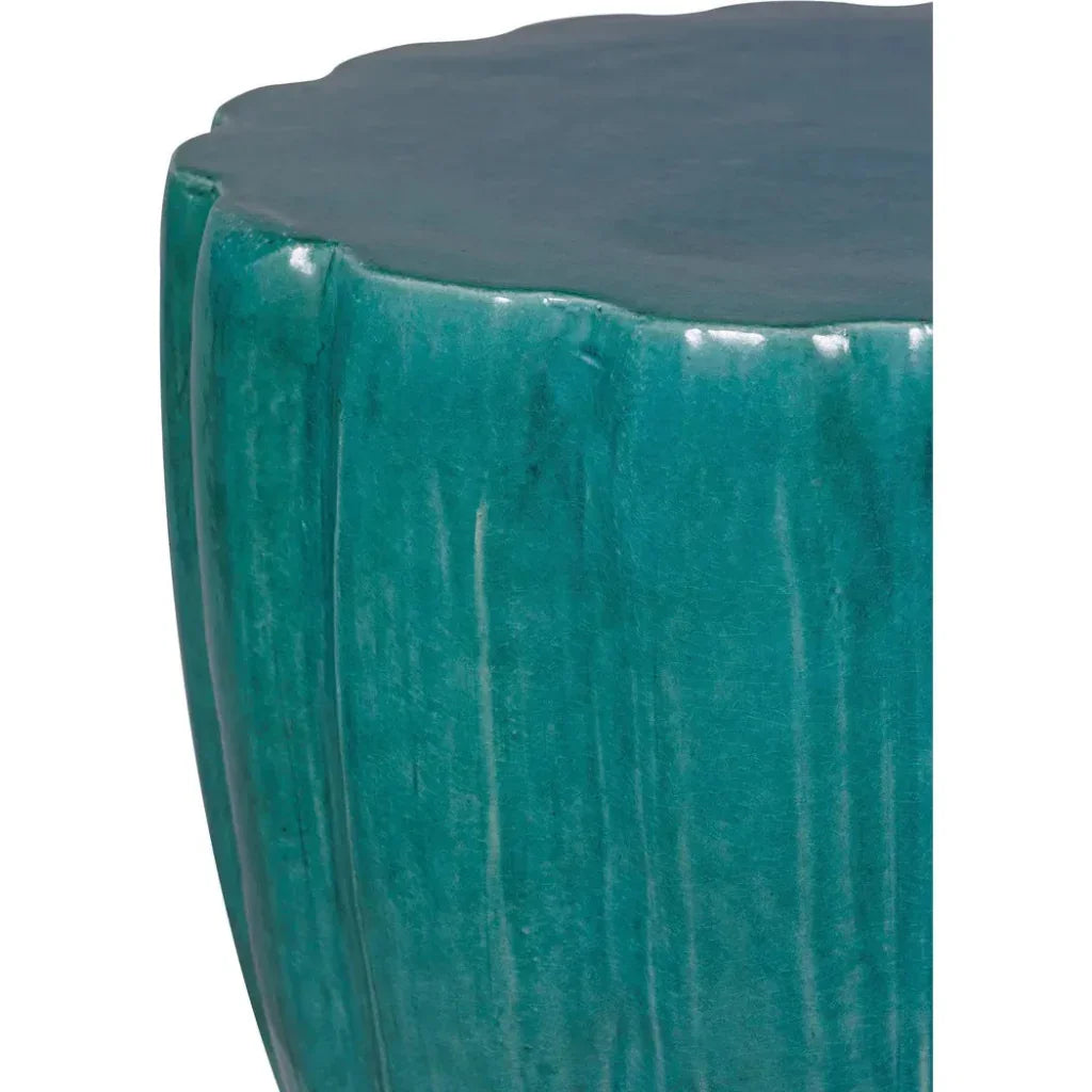 Scallop Stool - Aquamarine Outdoor Stool