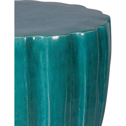 Scallop Stool - Aquamarine Outdoor Stool