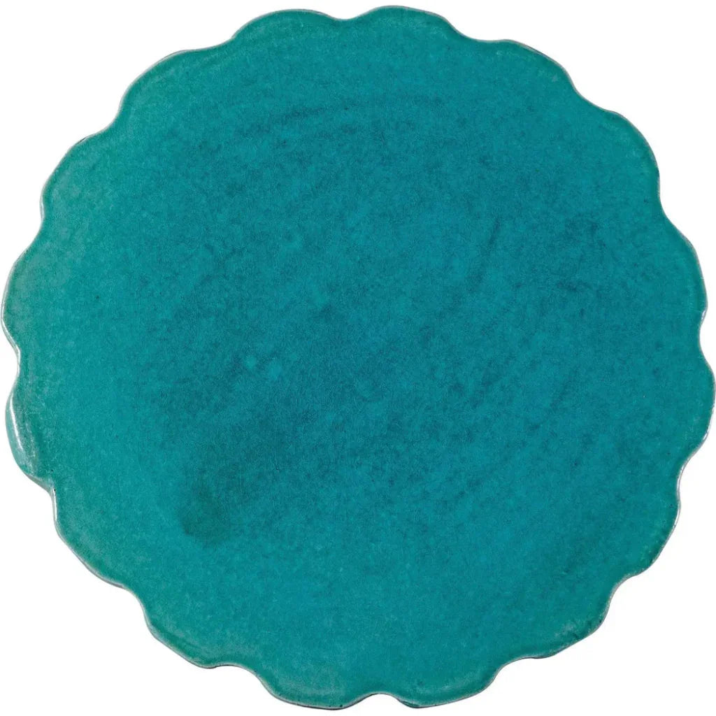 Scallop Stool - Aquamarine Outdoor Stool