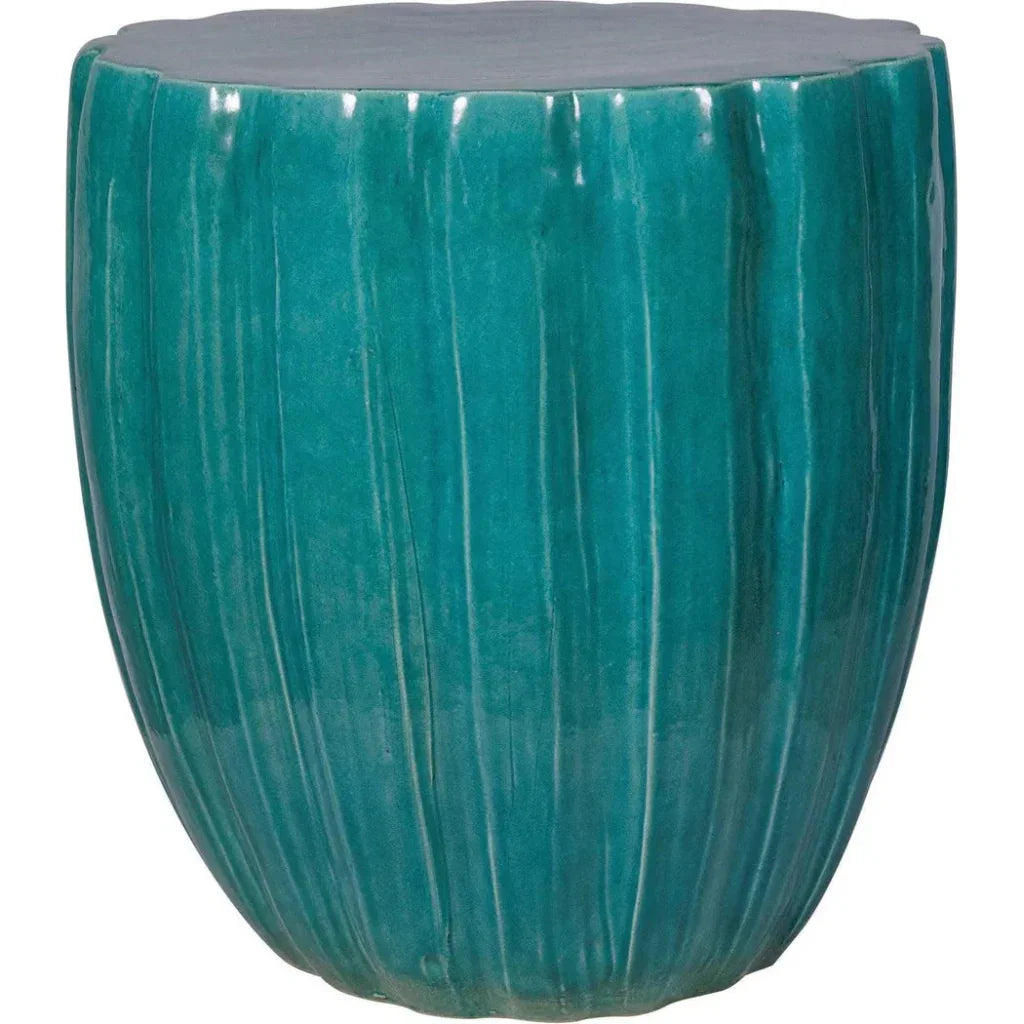 Scallop Stool - Aquamarine Outdoor Stool