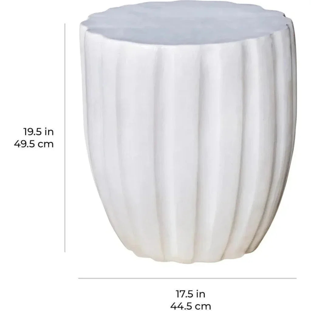 Scallop Stool- Navy Blue Outdoor Stool