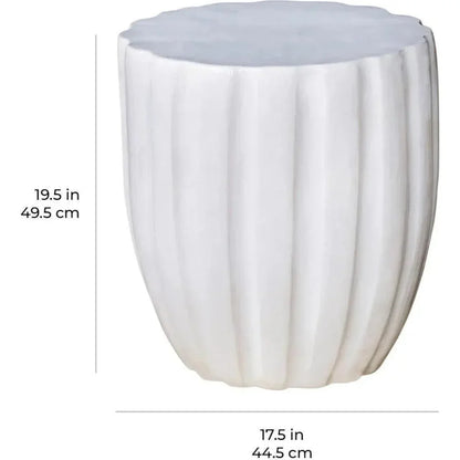 Scallop Stool- Navy Blue Outdoor Stool