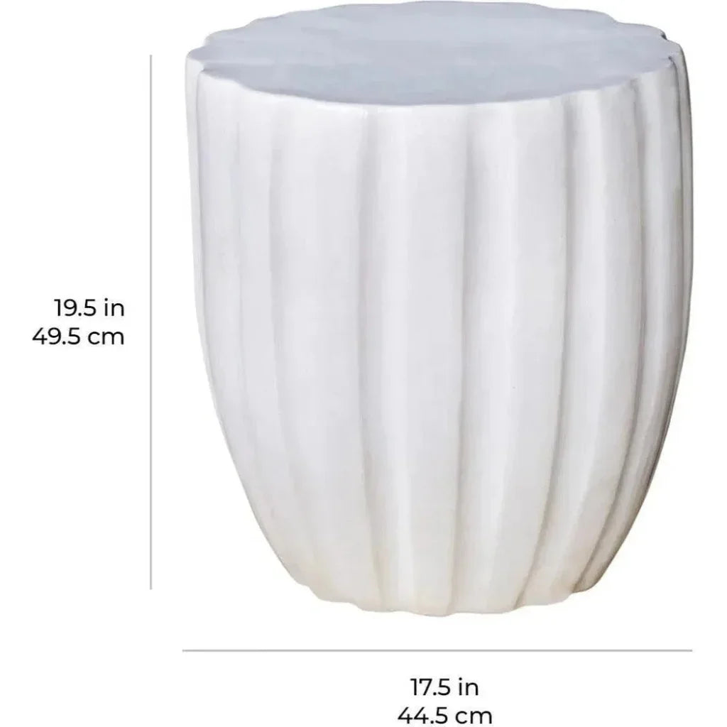Scallop Stool - Tuscan Orange Outdoor Stool