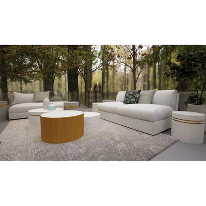 Scallop Zanzibar White Outdoor Coffee Table