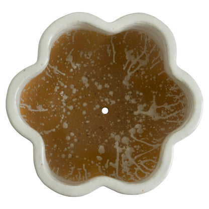 Scalloped Ceramic Outdoor Planter