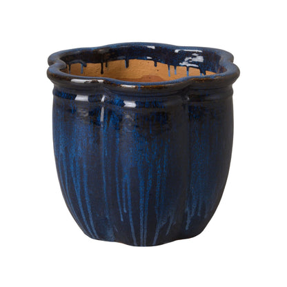 Scalloped Ceramic Outdoor Planter
