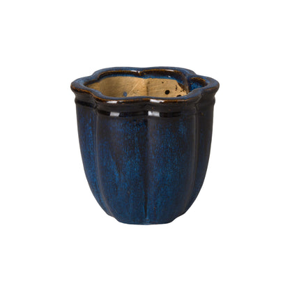 Scalloped Ceramic Outdoor Planter