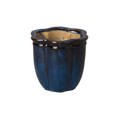Scalloped Ceramic Outdoor Planter