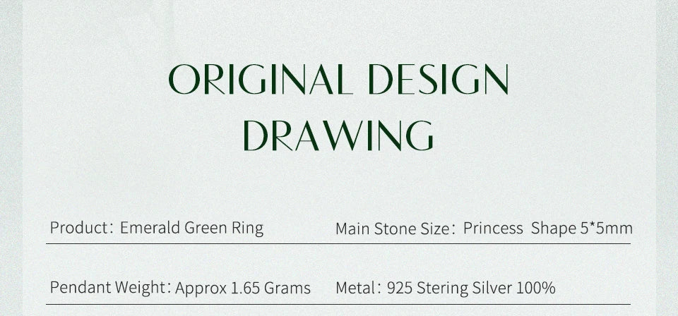ATTAGEMS 925 Sterling Silver 18K Gold Plated Emerald Engagement Ring Wedding Bands Fine Jewelry Wholesale Drop Shipping