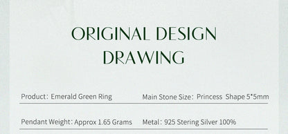 ATTAGEMS 925 Sterling Silver 18K Gold Plated Emerald Engagement Ring Wedding Bands Fine Jewelry Wholesale Drop Shipping