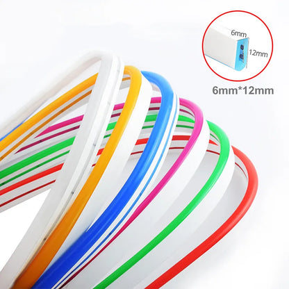 5V 12V 24V Led Neon Strip Light 6mm Narrow Rope Flex Tape Silicon Tube Bar Waterproof DIY Sign Red Green Blue Yellow Pink White