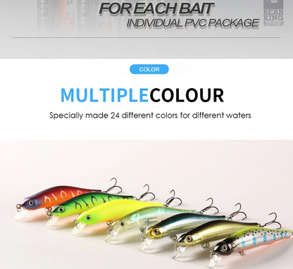 BEARKING 80mm 8.5g Professional Quality Magnet Weight Fishing Lures Minnow Crank Hot Model Artificial Bait Tackle