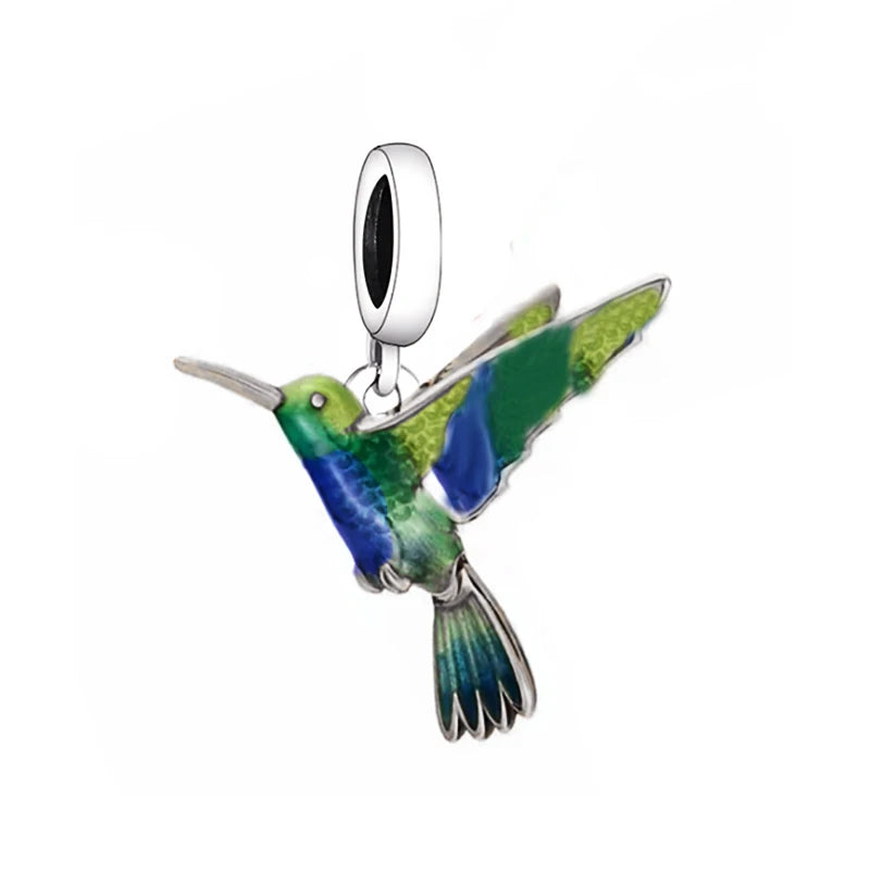 Fit Original Pan Charm Bracelet 925 Silver Rainbow Enamel Lorikeet Birrd Colorfull Parrot Bead For Making South Africa Berloque