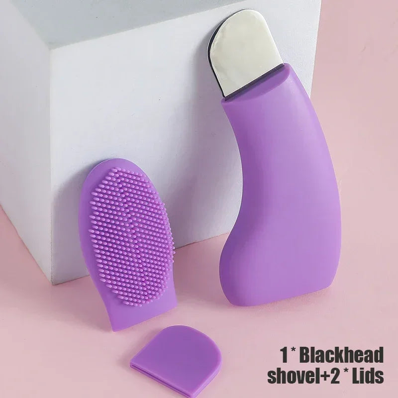 Facial Blackhead Removal Tool Silicone Nose Whitehead Remover Face Scraper for Deep Cleansing Brush Face Spatula Skin Care Tool