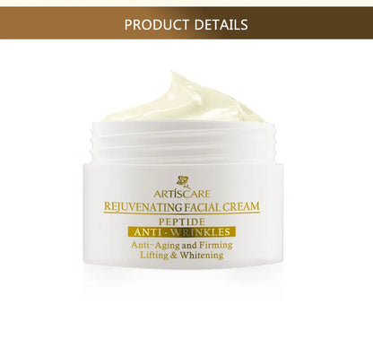 ARTISCARE Peptide Anti Wrinkle Facial Cream + Golden Eye Cream Anti-Wrinkle Anti-Aging Skin Care Whitening and Lifting Day Cream