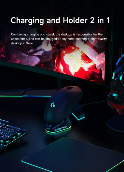 Gaming Mouse Wireless Charger For Logitech G403 G502 X Plus G703 G903 HERO Lightspeed Dock Station G PRO X Superlight Hero GPW2