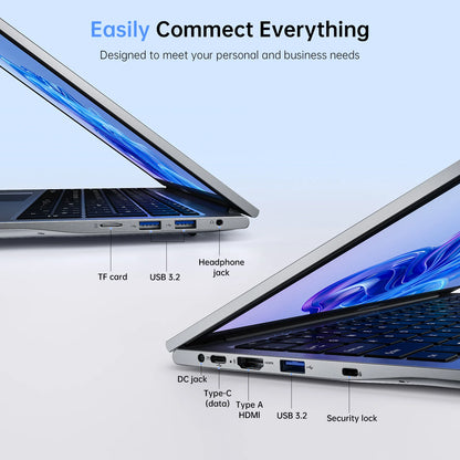 ACEMAGIC Laptop 17.3” FHD Laptop Intel Alder Lake N97 16GB RAM 512GB SSD Windows 11 Pro Notebook 180° Flip Computer Wifi5 BT5.0