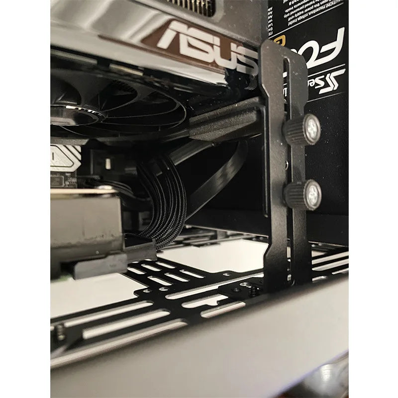 Computer Graphics Card Holder Chassis Fan Support Fixed Metal Bracket 6-96mm Adjustable GPU Holder