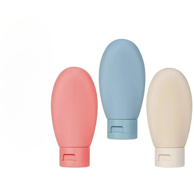 4Pcs/Set Refillable Bottle 60ml Soft Lotion Container Squeeze Tube Empty Bottle Portable Travel Shampoo Bottle