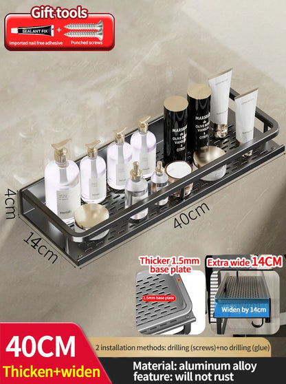 bathroom rack bathroom shelf toilet space aluminum hanging rack bathroom organizer hang on the wall