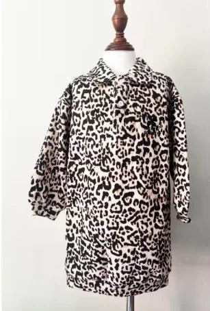 High quality Children's 25 Autumn Winter  Boys and Girls Leopard print Sweatshirt Top For boys and girls