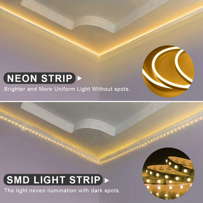 24V High Power Black Neon LED Strip Light 120leds/M Silica Gel Tube LED Lights Tape Bedroom Wall Kitchen Cabinet Backlighting