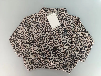 High quality Children's 25 Autumn Winter  Boys and Girls Leopard print Sweatshirt Top For boys and girls
