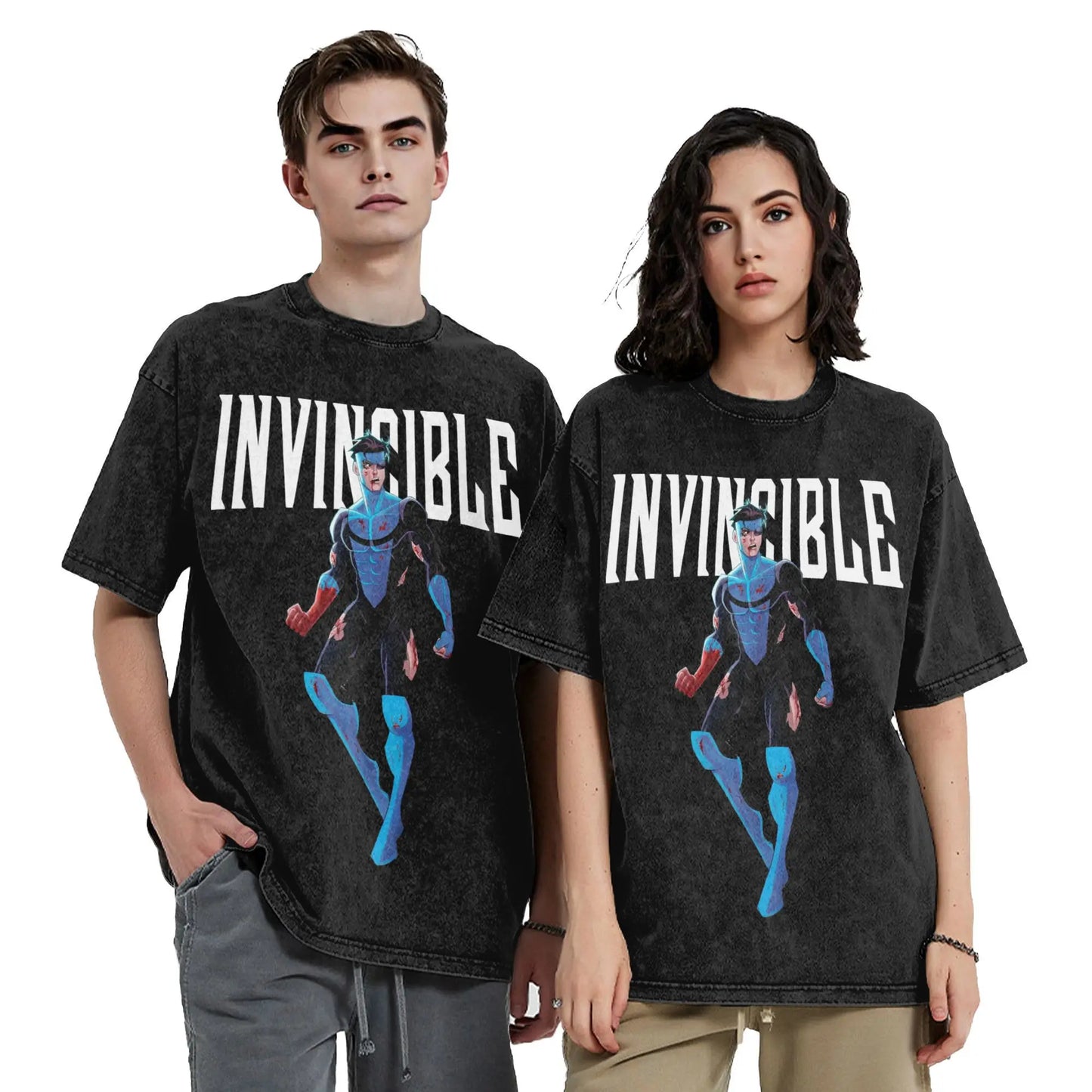 Men's Invincible Teenage Superhero T Shirts  Top Tees Summer  Fun Short-Sleeved T Shirt Round Neck Leisure Print Tshirt Hot Sale