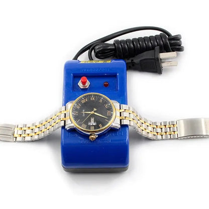 Watch Demagnetizer Electrical Mechanical/Quartz Watch Demagnetize Time Correceing Watch Repair Tool for Watchmaker EU Plug NEMA
