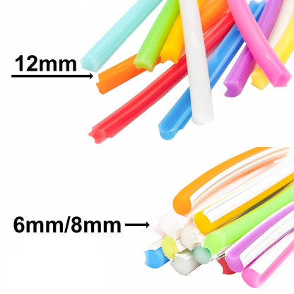 0.5-10m 6mm 8mm Silicone Neon Strip Tube Bendable Separate Newly Flexible For DIY LED Neon Sign Waterproof IP67