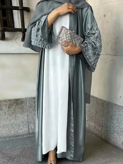 Eid Eid Abaya for Women Beading Dress Woman Party Abayas Ramadan Saudi Arabic Dubai Robe Caftan Vestidos Kaftan 2025 Cardigan