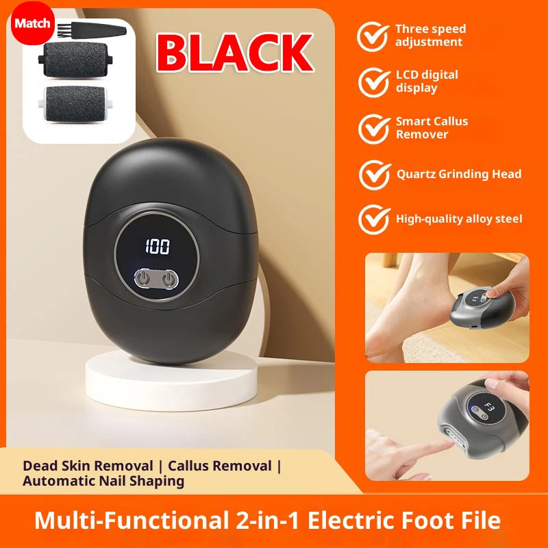 SoftAura 2-in-1 Electric Nail Clipper Foot Grinder Polishing Tool for Adults Kids Nail Grooming Pedicure Home Care Kit