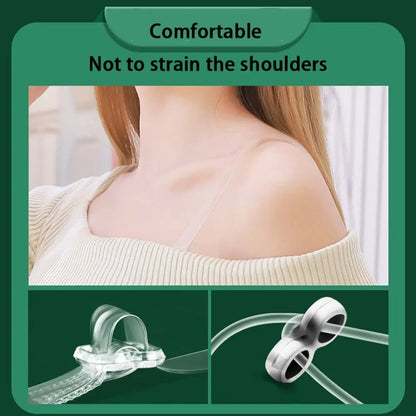 Straps Summer Non-slip Invisible Straps Pectoral Girdle Invisible Shoulder Straps Adjustable Bra Belt Transparent Bra Straps