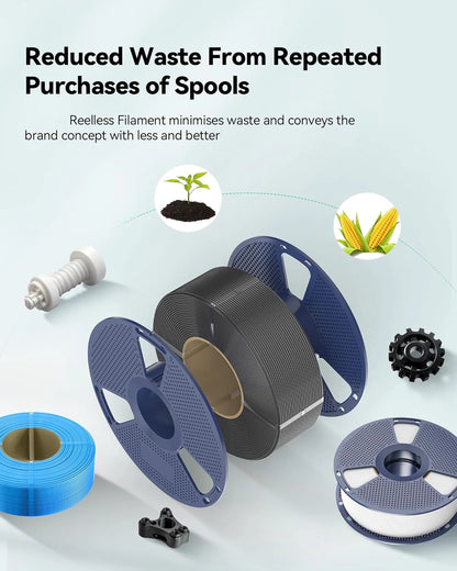 JAYO Refill PETG/PLA+ Filament 1.75mm Refill 3D Printer Filament, Suitable for Bambu Lab Filament & JAYO Reusable spools 6Rolls