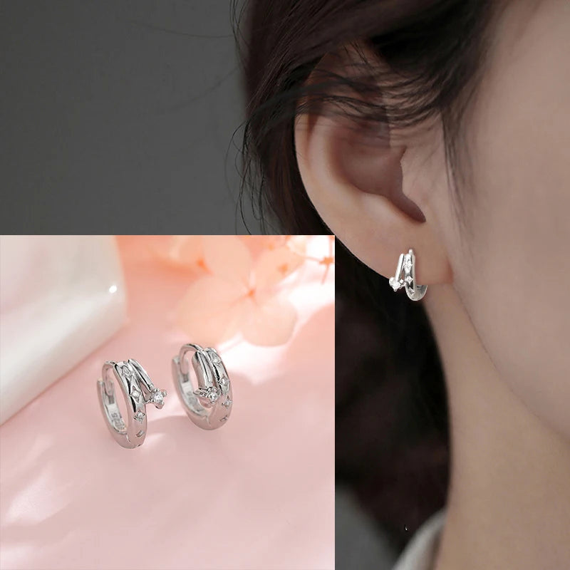 VENTFILLE 925 Sterling Silver Liquid Lava Texture Pearl Earring for Women Design Retro Versatile Jewelry Gift Dropshipping