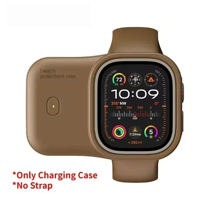 Portable Wireless Charger 1200mAh Power Bank Device for Apple Watch 8 7 6 5 4 SE Ultra for iWatch Fast Charging Case