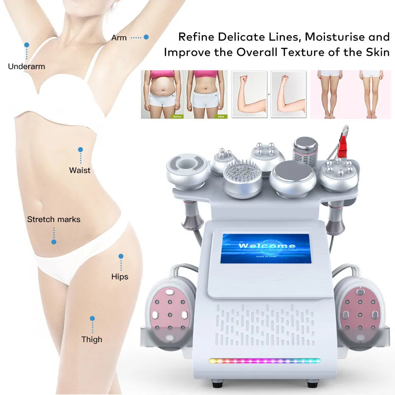 2026 9 in 1 80K cavitation machine vacuum weight loss and slimming device anti fat mass ultrasonic beautiful equipment
