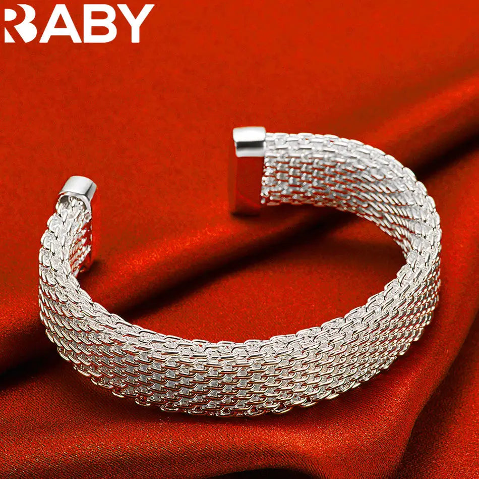 URBABY 925 Sterling Silver Bangle Design Bracelets For Women Charm Trend Birthday Gifts Fashion Party Fine Jewelry