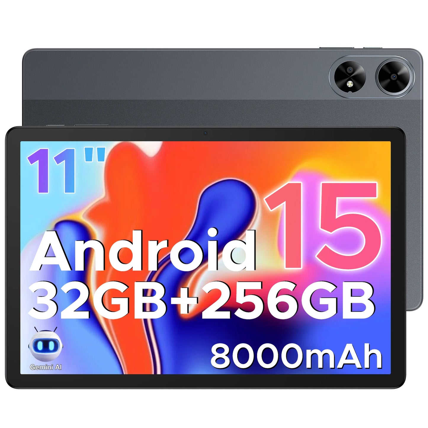 【Brand+】Doogee Tab G6+ 2 in 1 Tablet Pc Android 15 Gemini Ai Dual Speakers 8000Mah Battery 32Gb(8+24) Ram 256Gb Rom L1 4g Lte